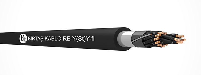 RE-Y(St)Y-fl    70°C  /  500 V Cu/PVC/OSCR/PVC